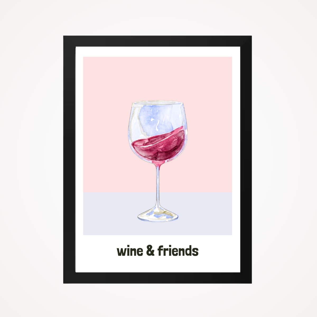 Affiche "wine & friends"