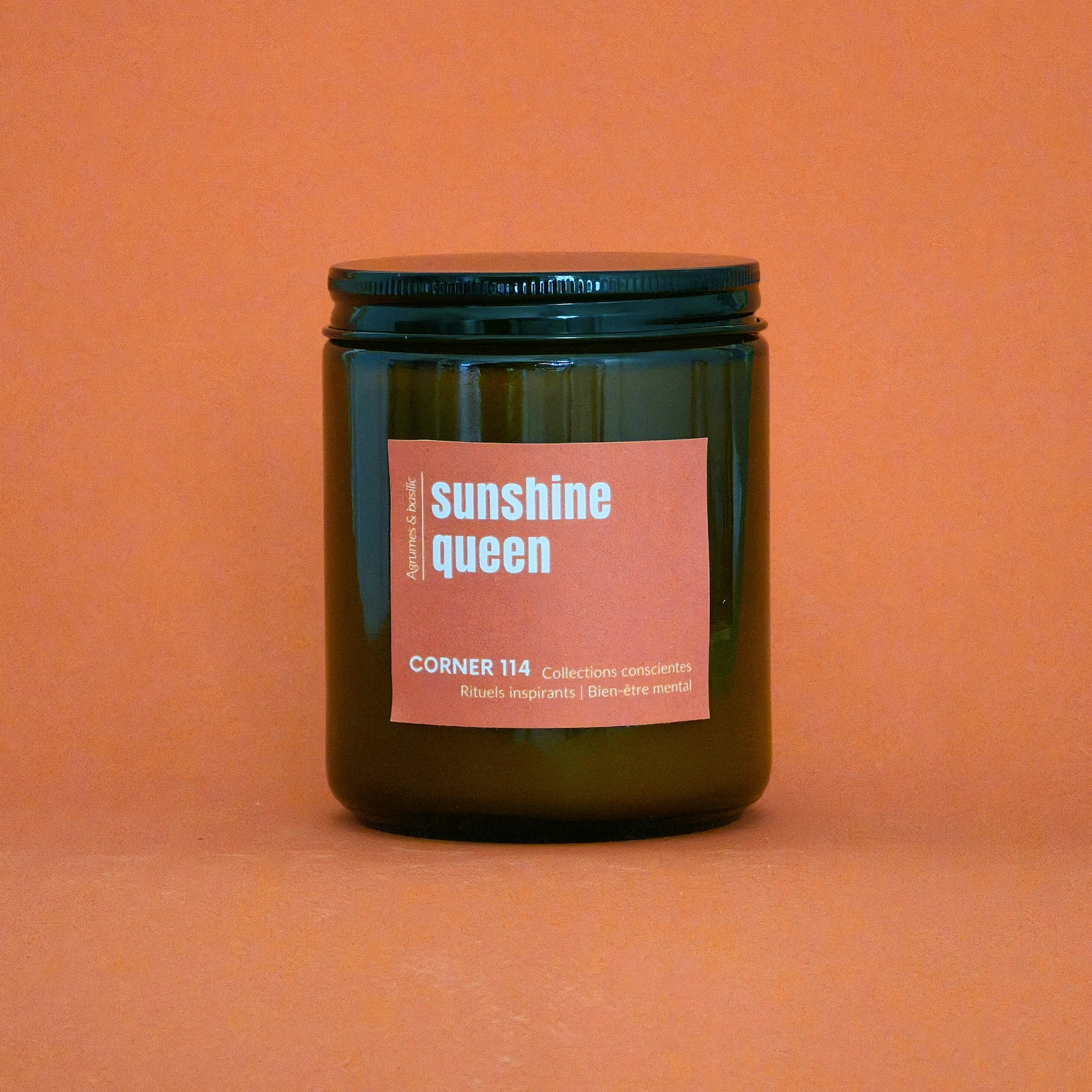 Bougie "Sunshine Queen" Cire naturelle · Agrumes & basilic