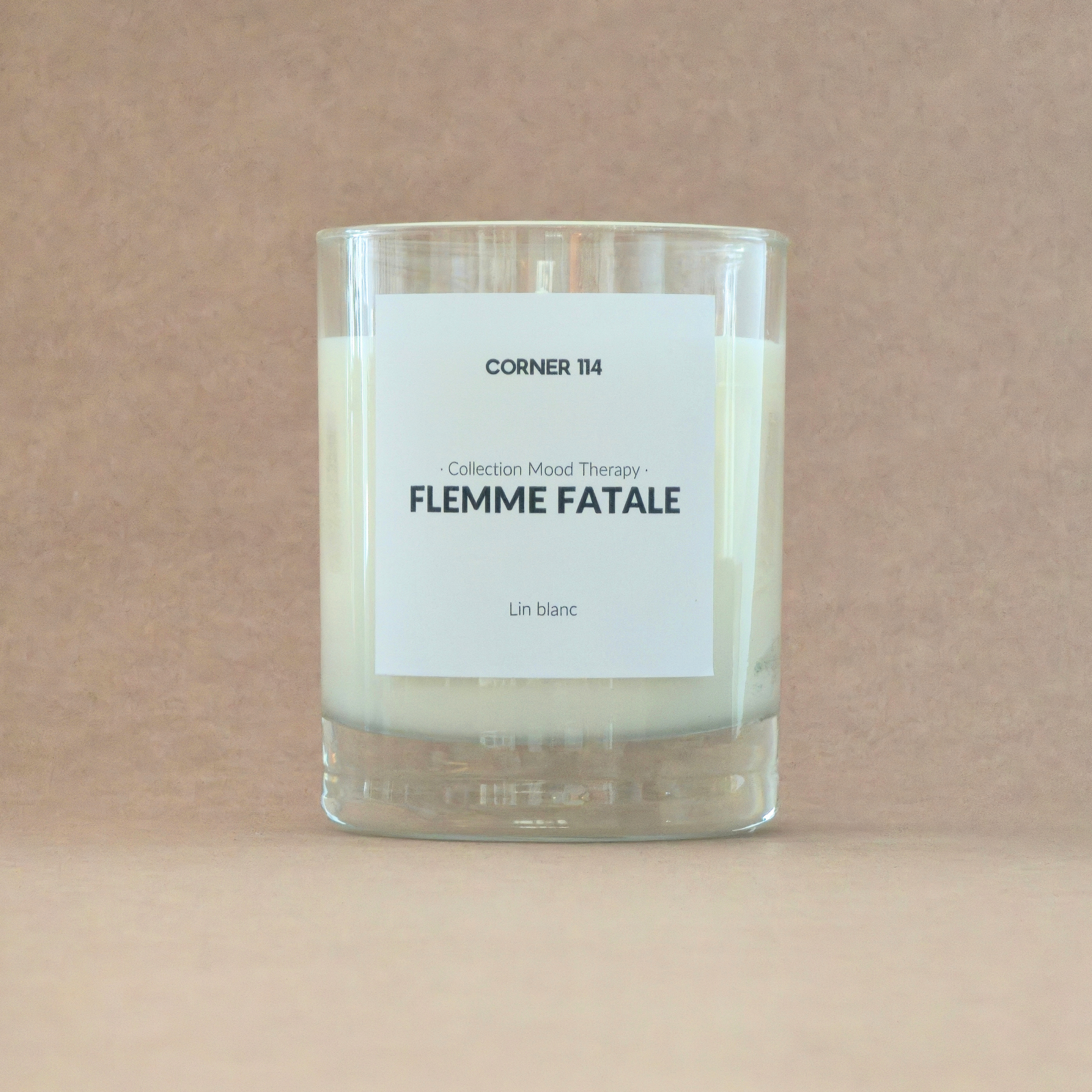 Bougie naturelle parfumée · Lin Blanc