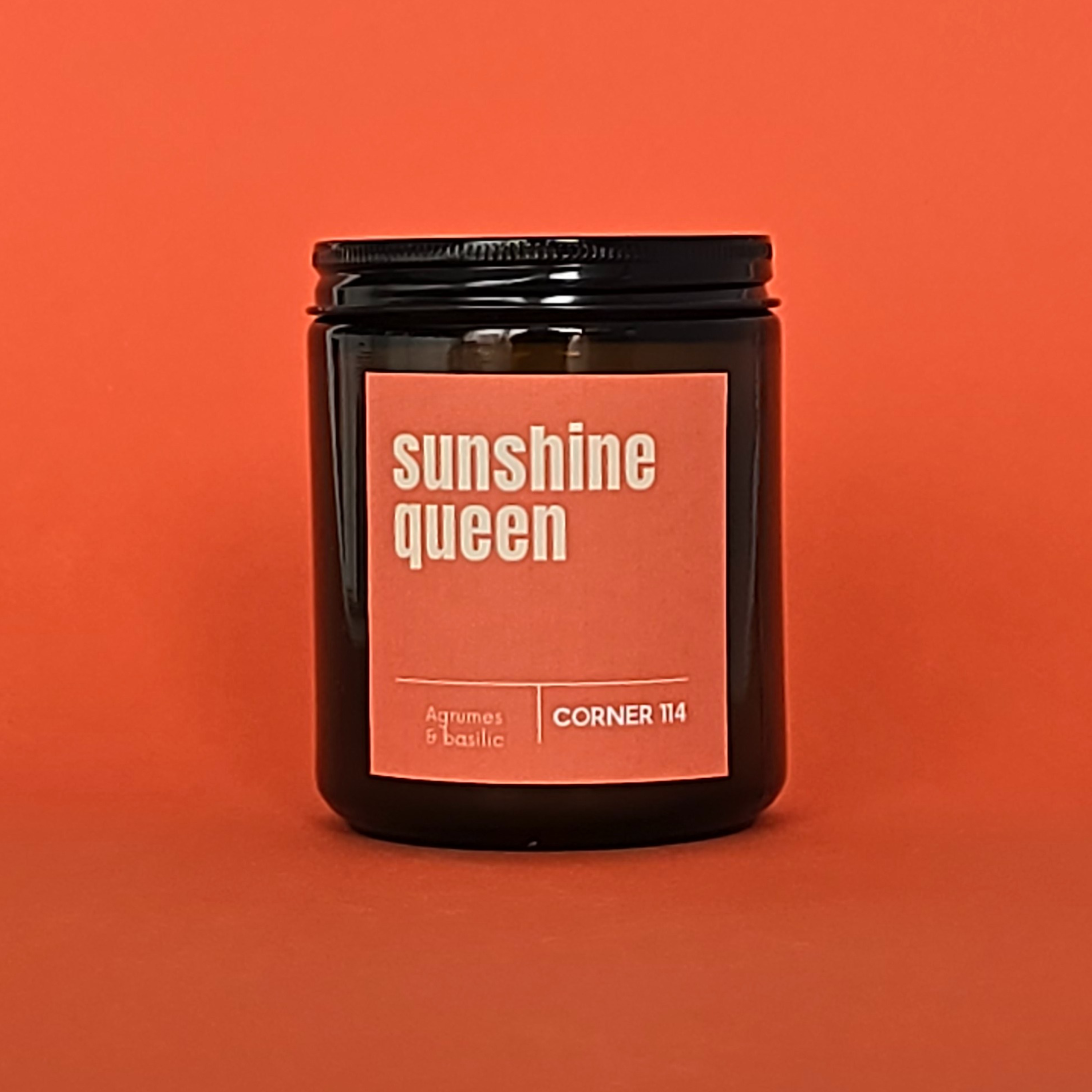 Bougie "Sunshine Queen" Cire naturelle · Agrumes & basilic