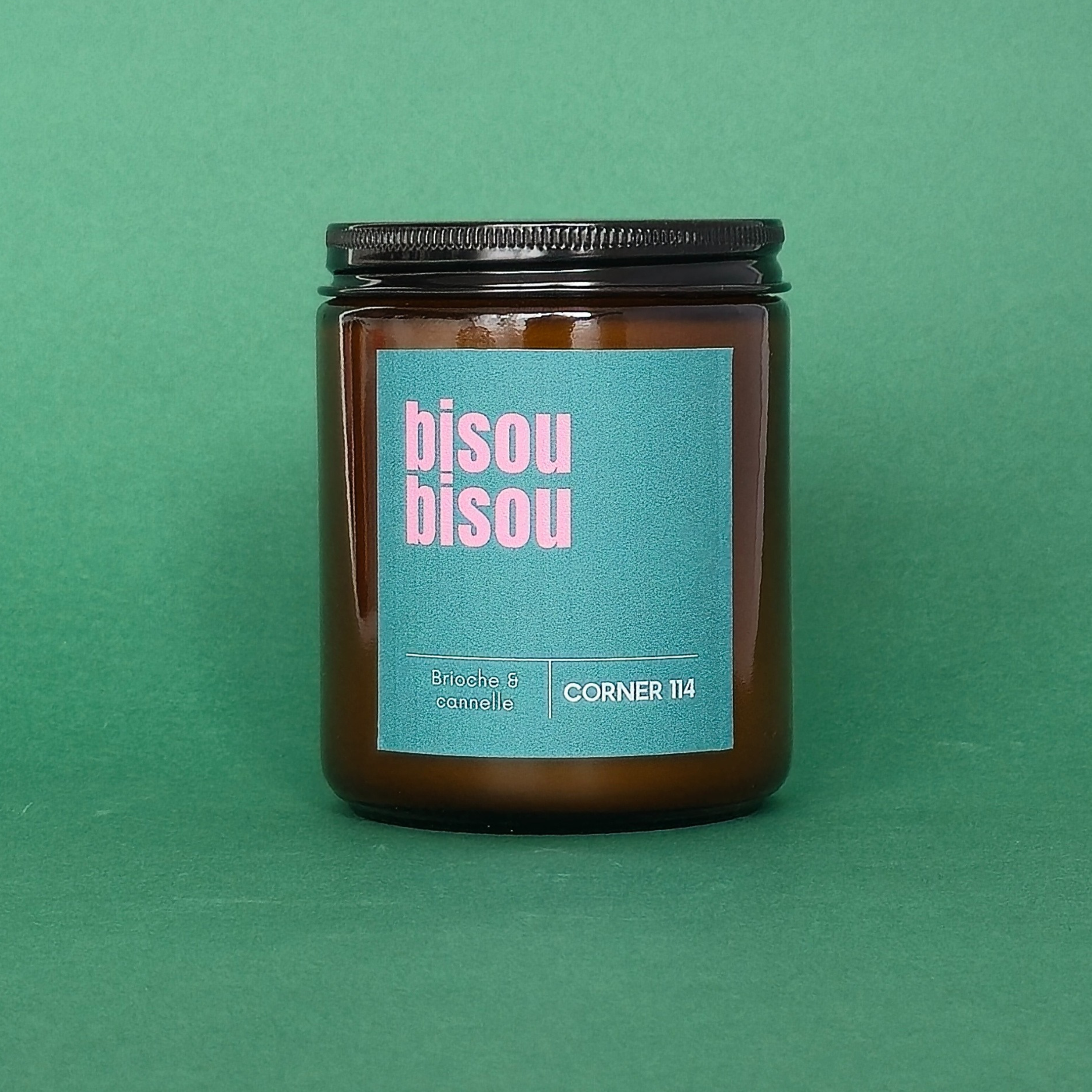 Bougie "Bisou Bisou" Cire naturelle · Brioche & Cannelle