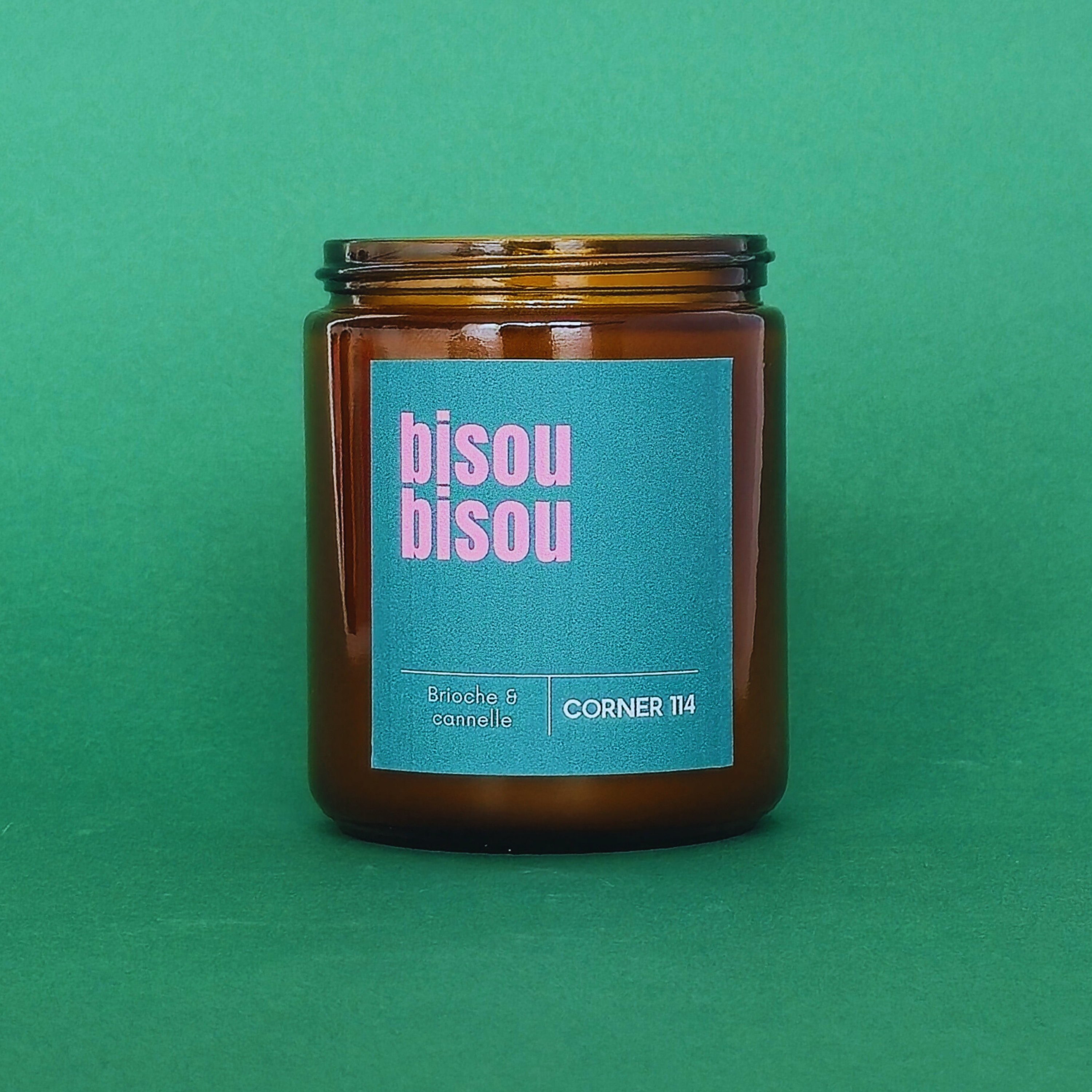 Bougie "Bisou Bisou" Cire naturelle · Brioche & Cannelle