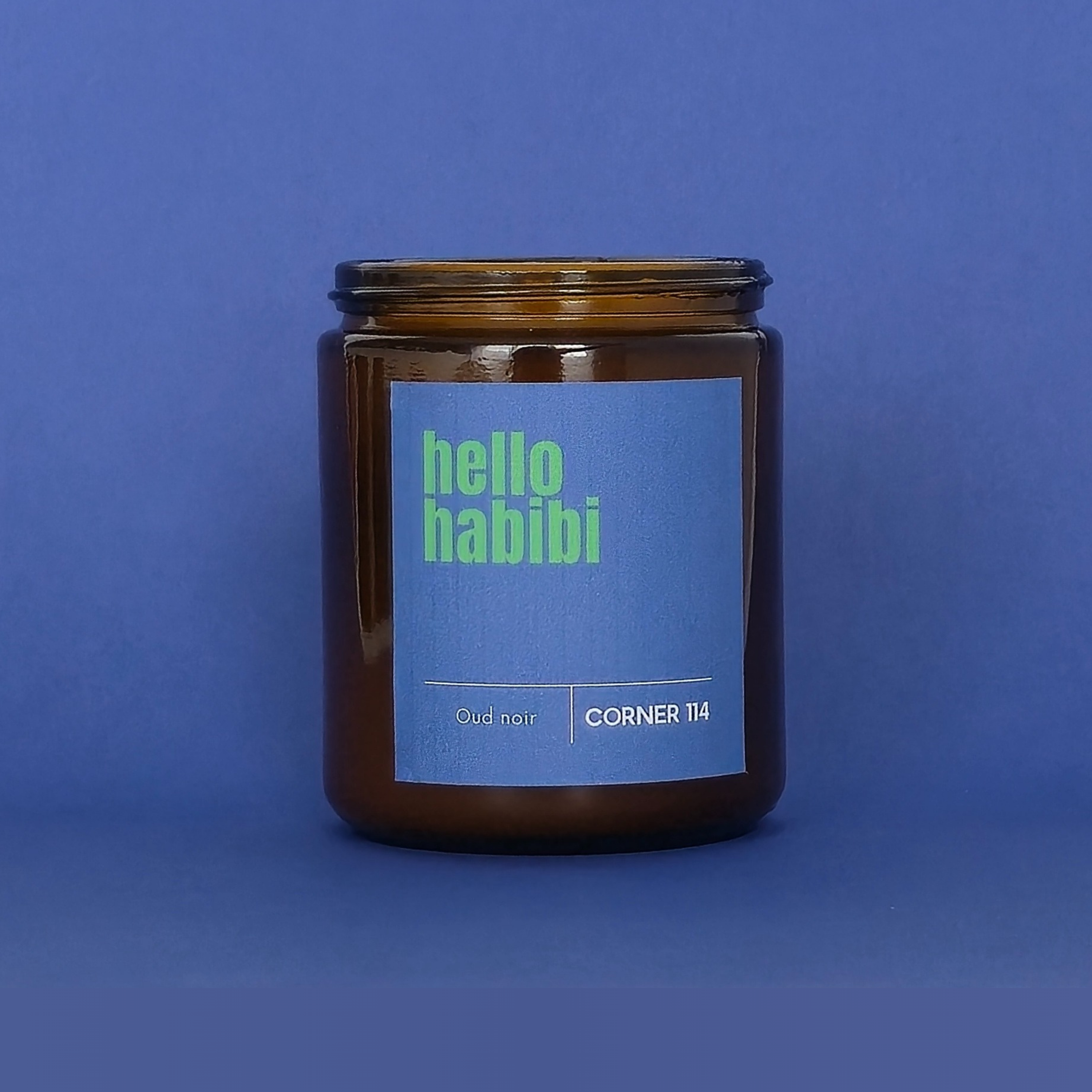 Bougie "Hello Habibi" Cire naturelle · Oud Noir