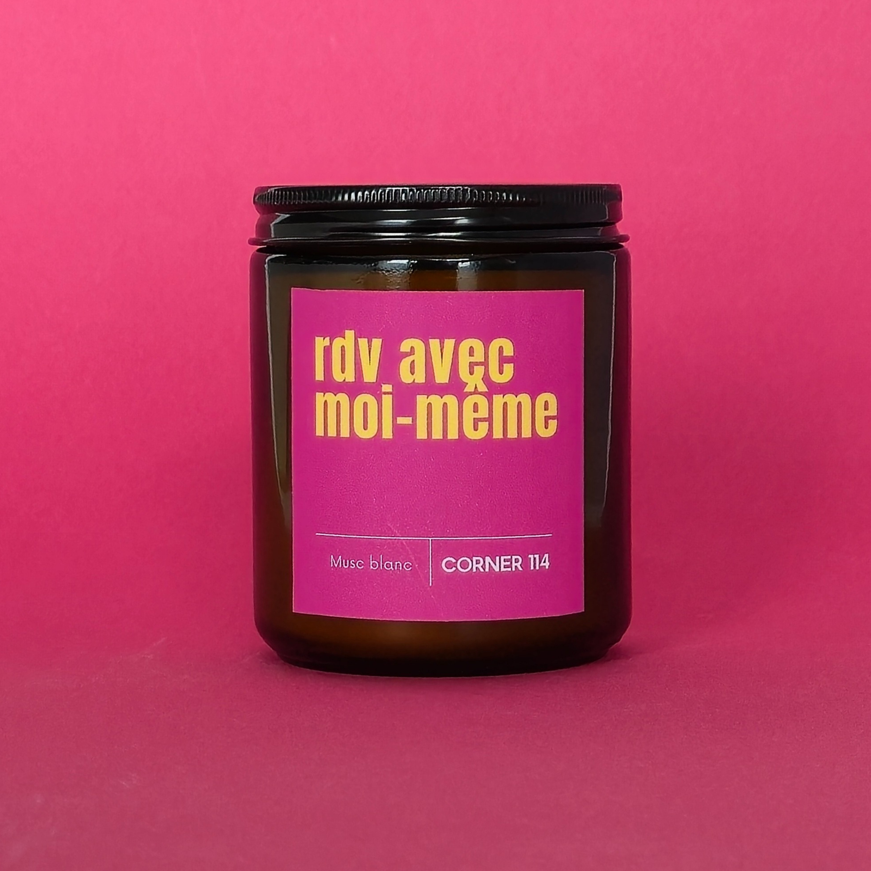 Bougie "Rdv avec moi-même" Cire naturelle · Musc blanc