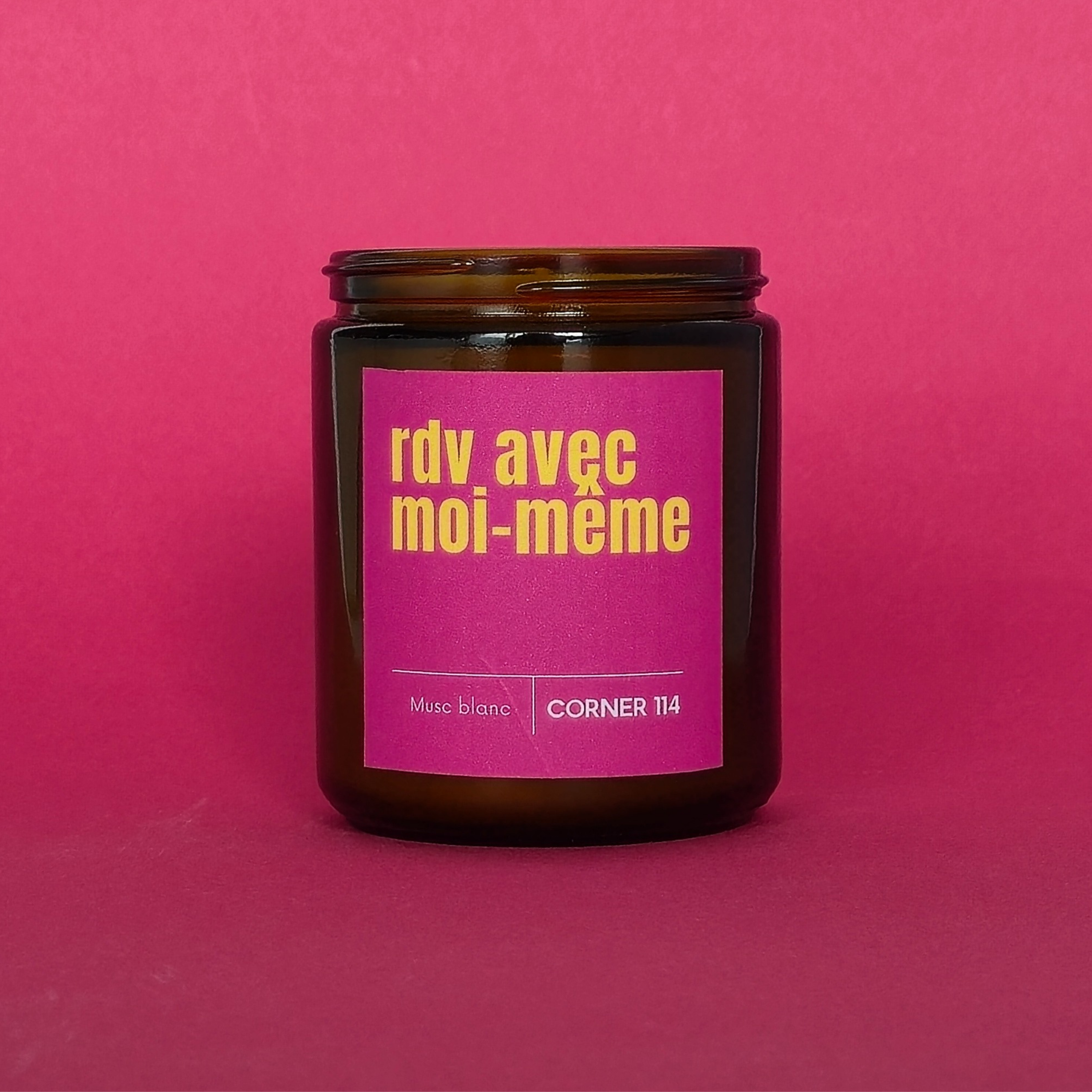 Bougie "Rdv avec moi-même" Cire naturelle · Musc blanc