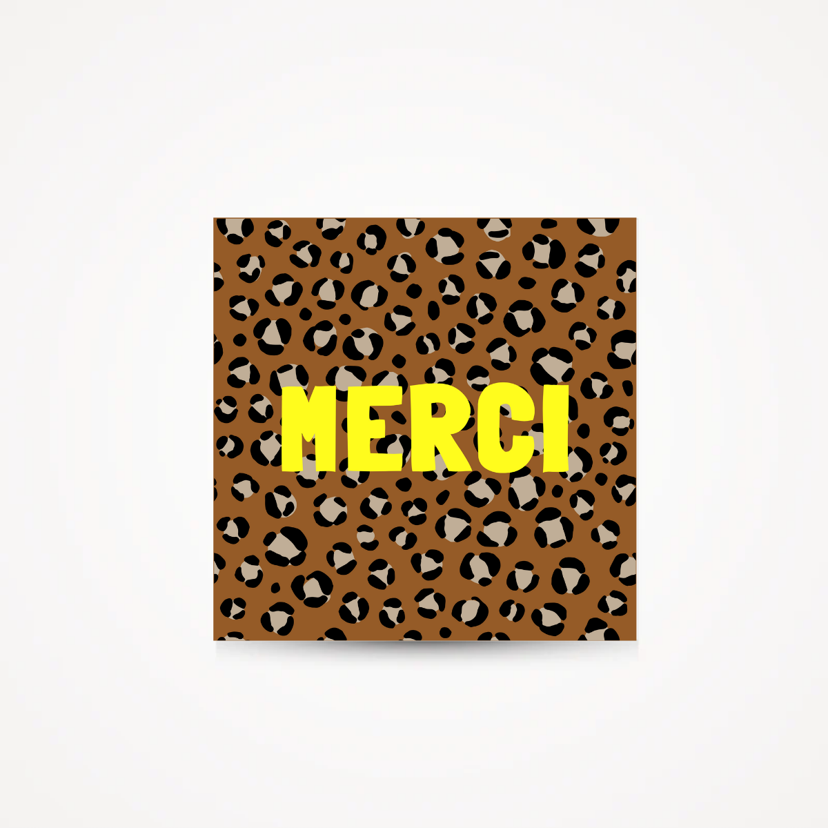 Carte "MERCI" · Léopard