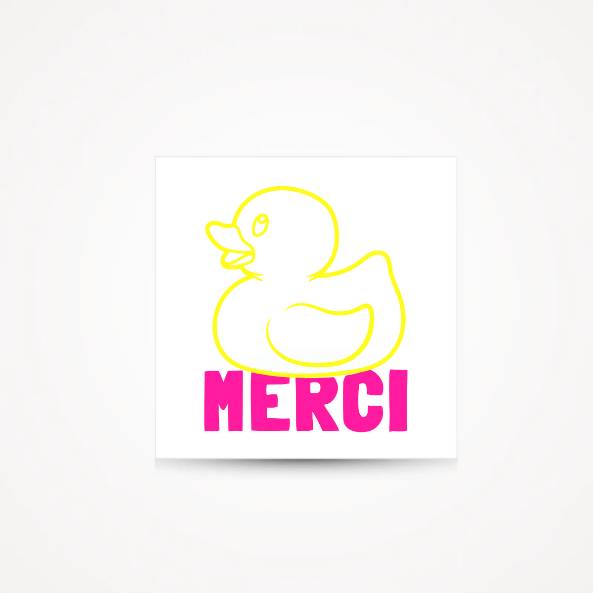 Carte "MERCI" - Canard