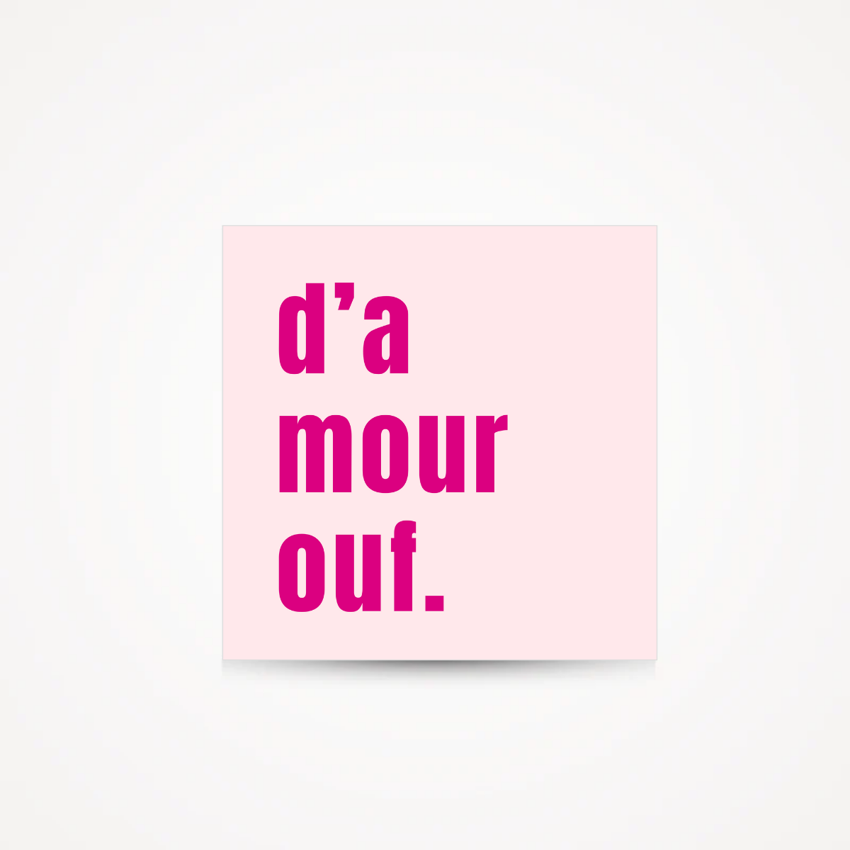 Carte "d'amour ouf"