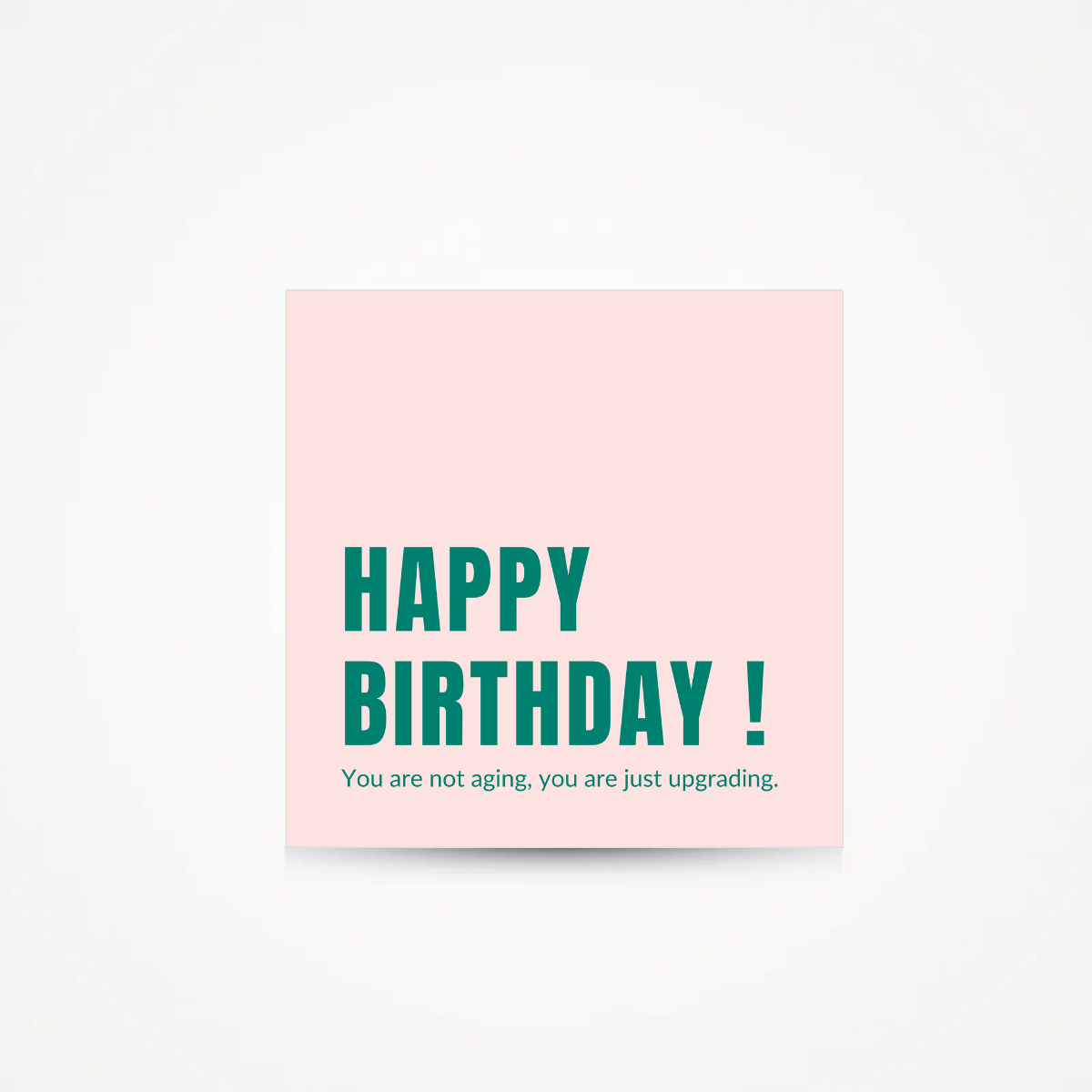 Carte "happy birthday" · Rose & vert