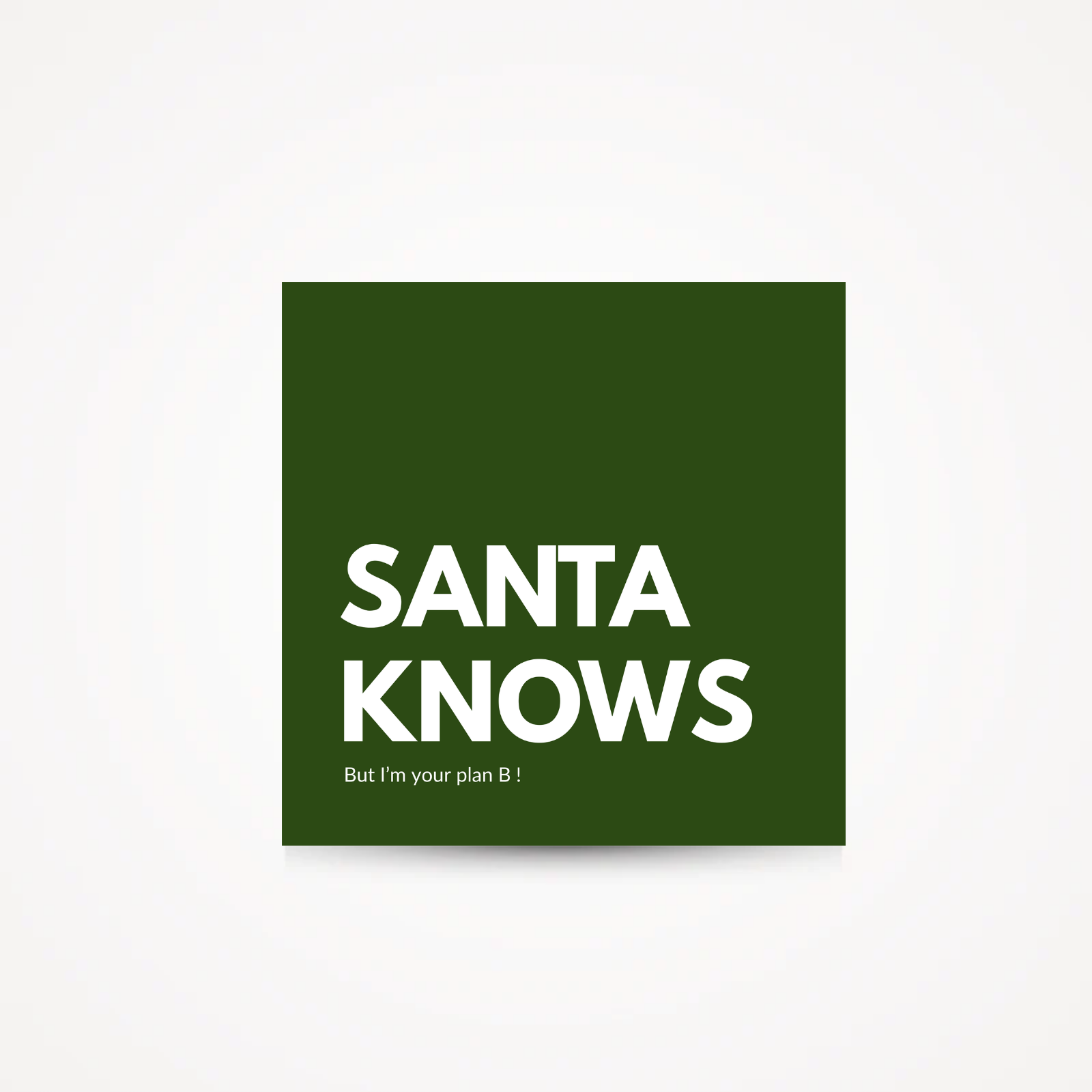 Carte de Noël · Santa Knows (Green vibe)