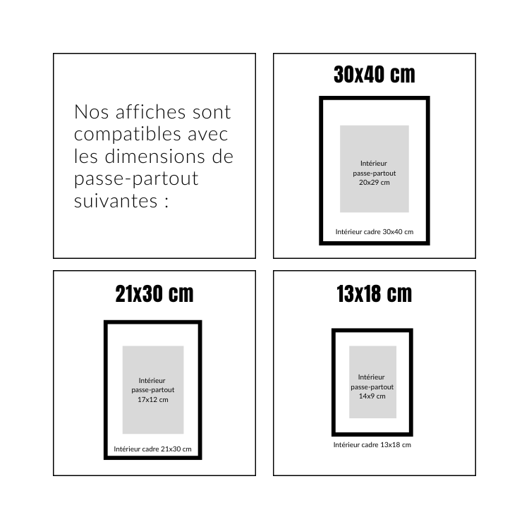 Affiche "latte, soleil, farniente"