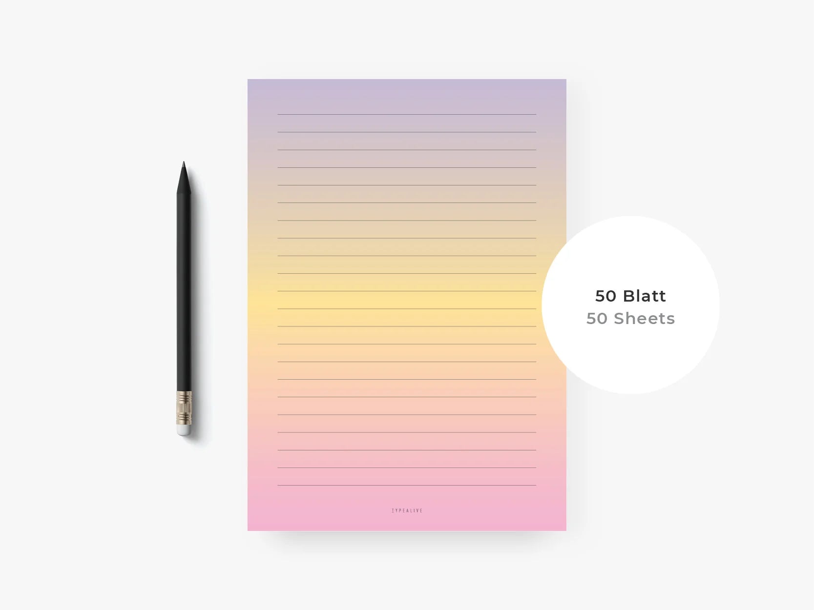 Bloc-notes A5 50 feuilles · Coucher de soleil