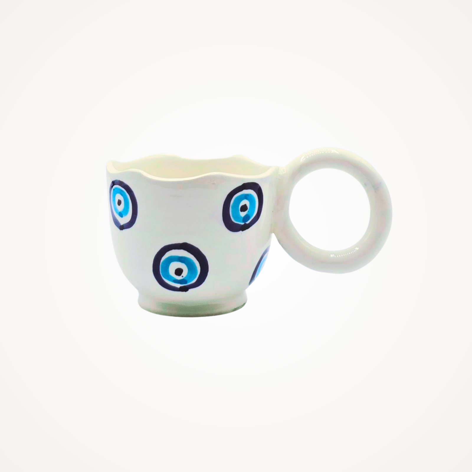 Tasse céramique · blanche & œil