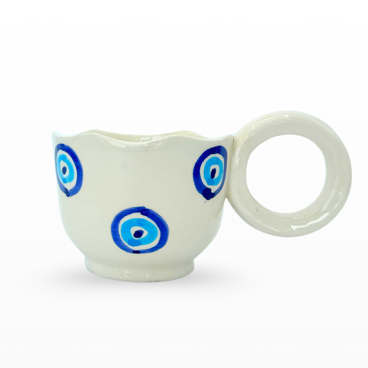 Tasse céramique · blanche & œil