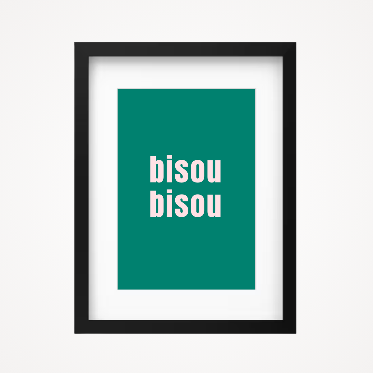 Affiche "bisou bisou"