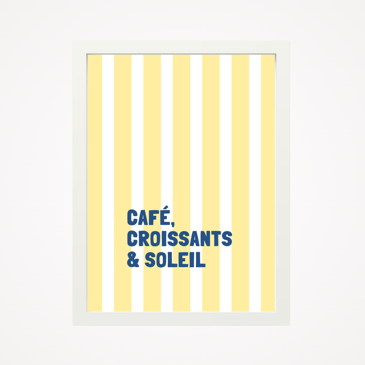 Affiche "café, croissant & soleil"