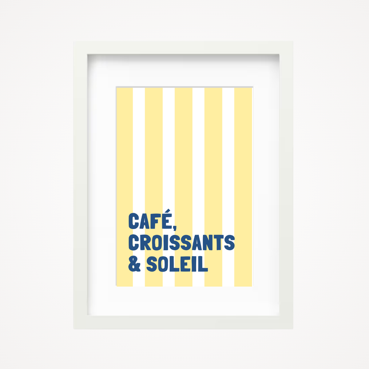 Affiche "café, croissant & soleil"