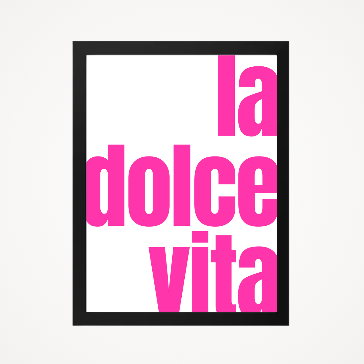 Affiche "la dolce vita"