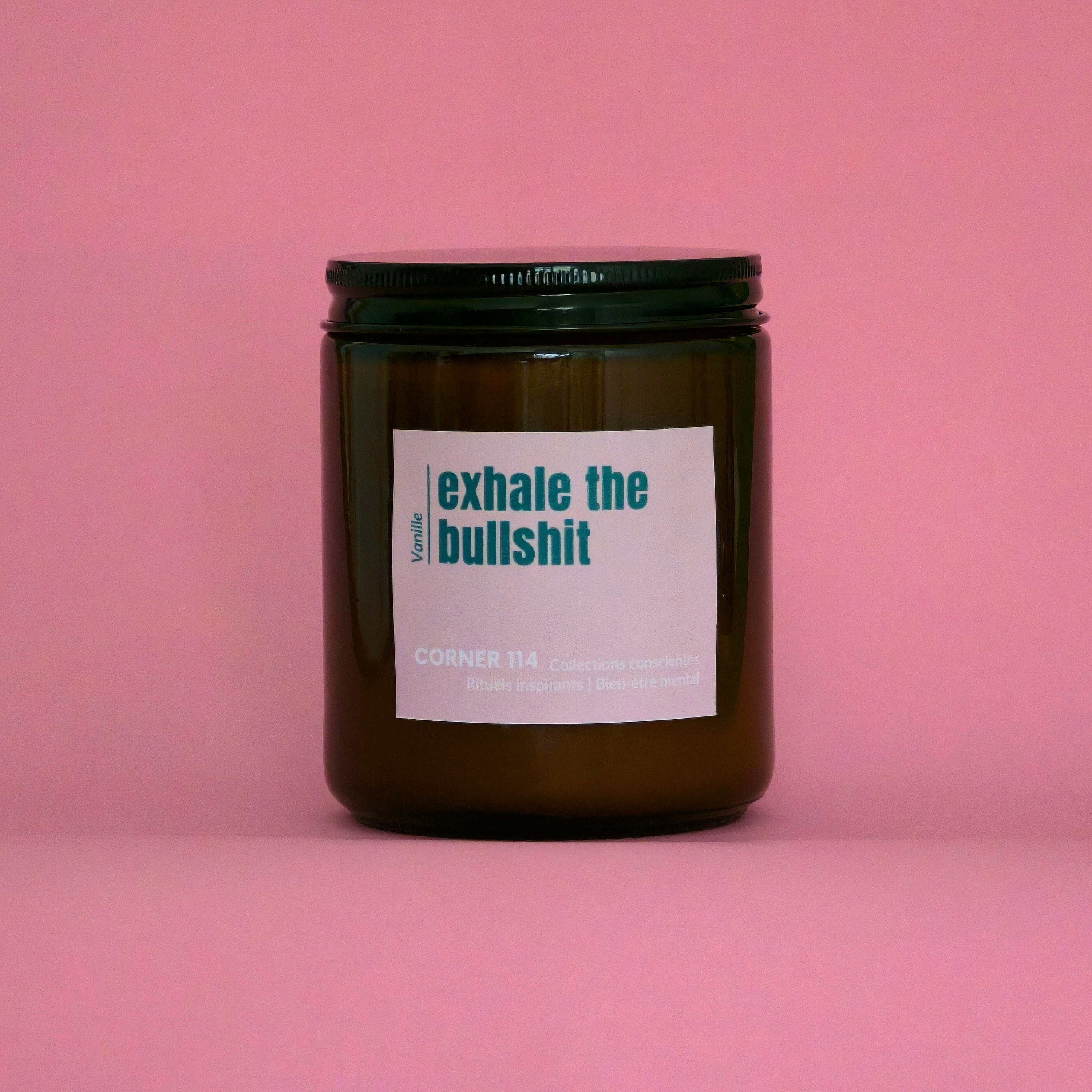 Bougie "Exhale the bullshit" Cire naturelle · Vanille