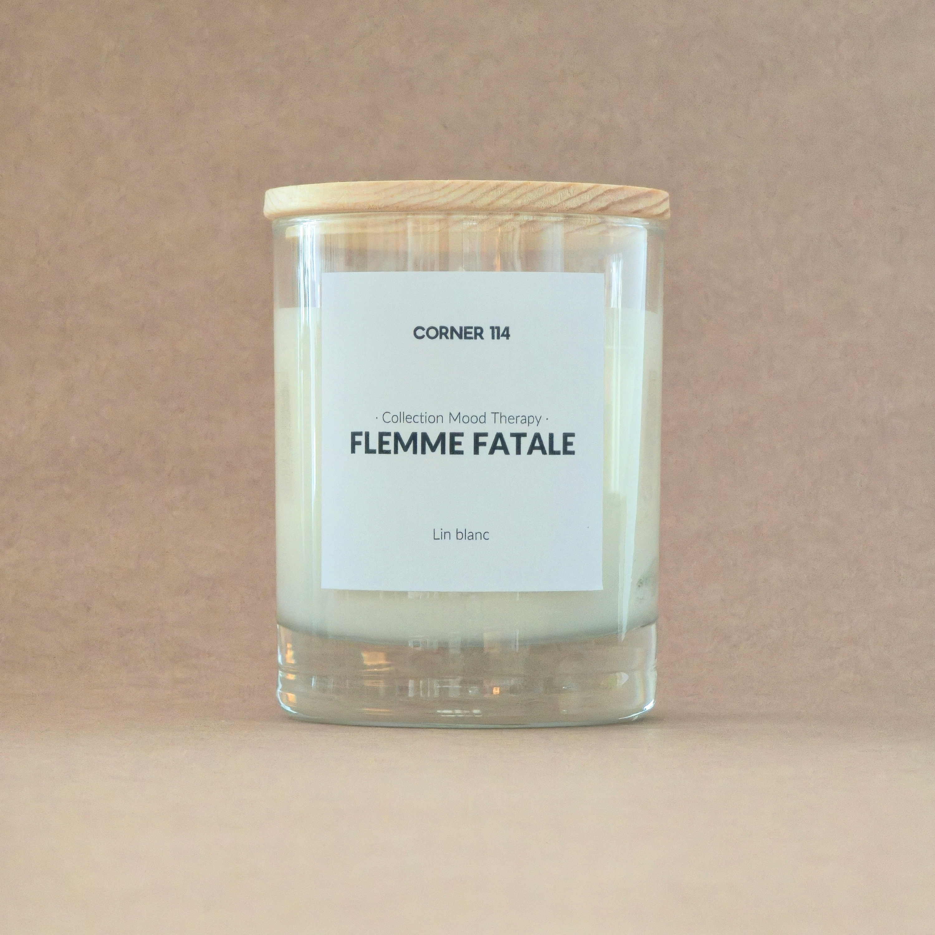 Bougie naturelle parfumée · Lin Blanc