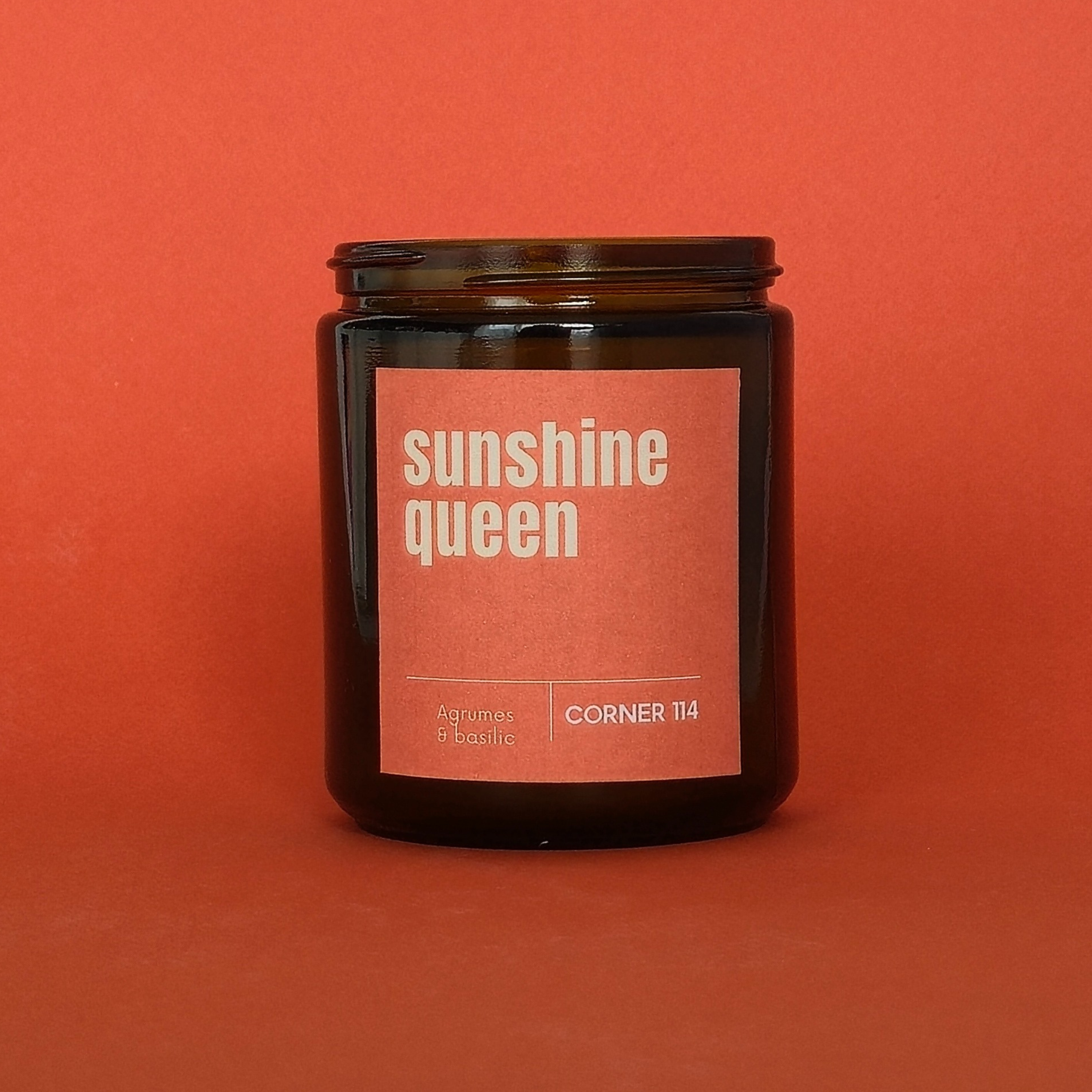 Bougie "Sunshine Queen" Cire naturelle · Agrumes & basilic