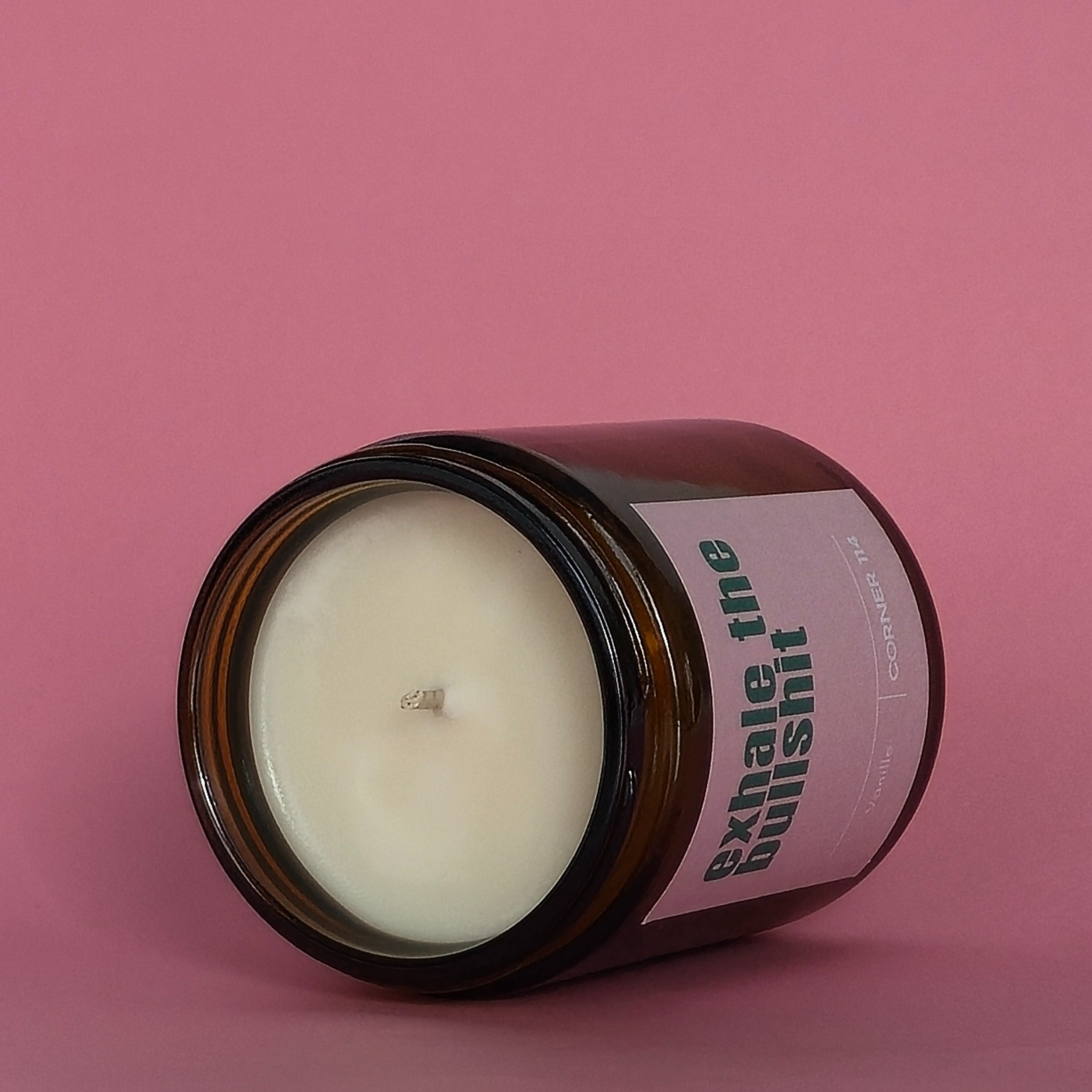 Bougie "Exhale the bullshit" Cire naturelle · Vanille