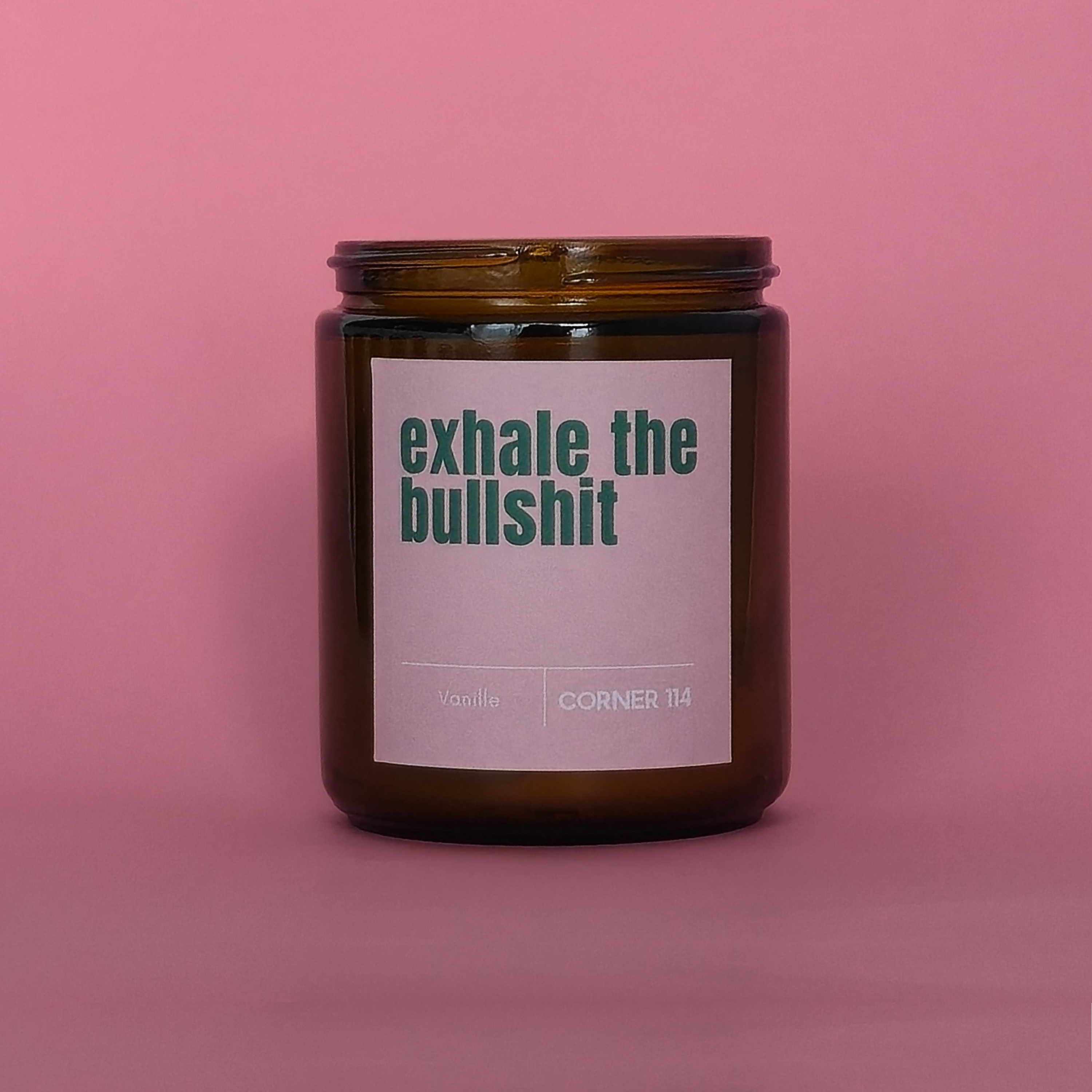 Bougie "Exhale the bullshit" Cire naturelle · Vanille