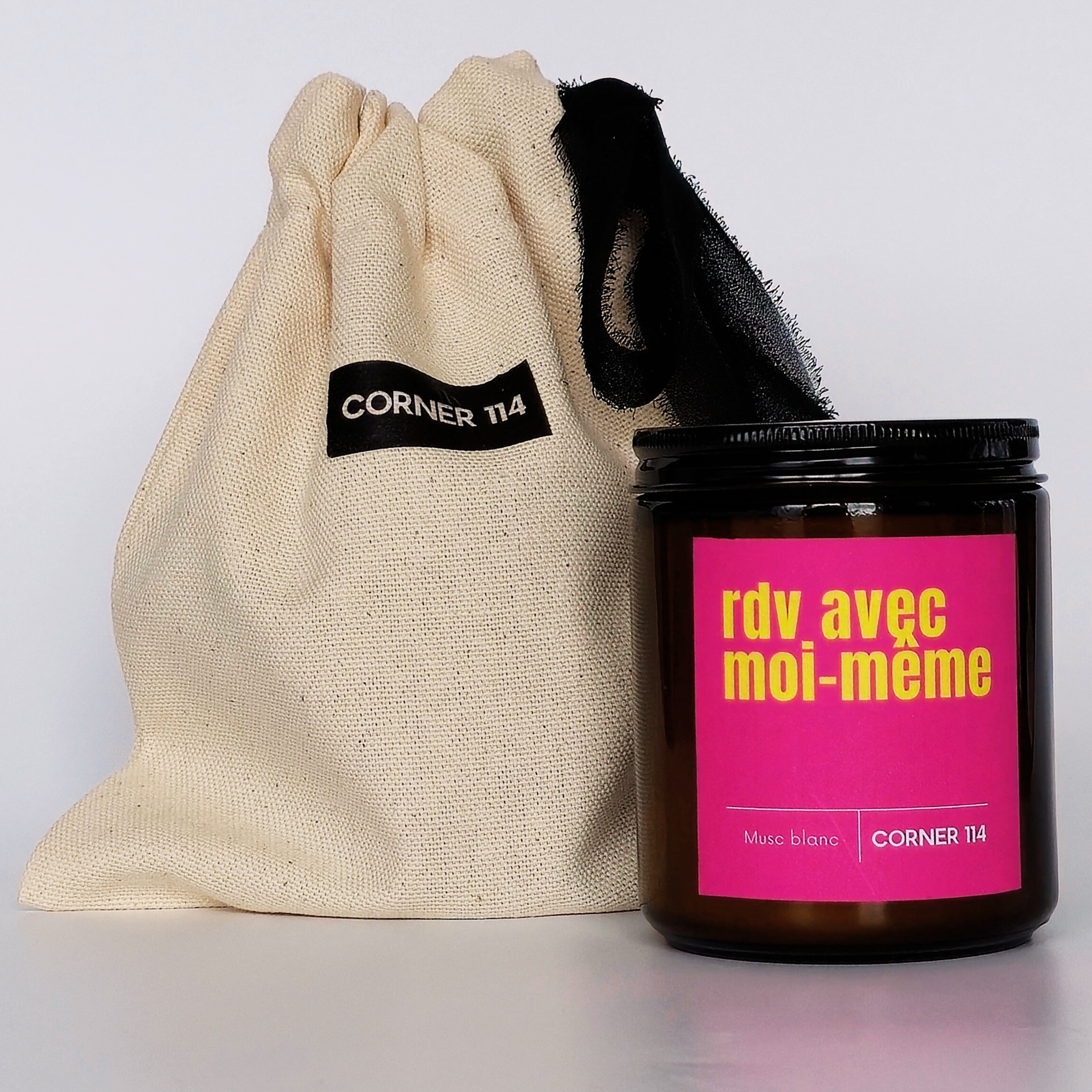 Bougie "Rdv avec moi-même" Cire naturelle · Musc blanc