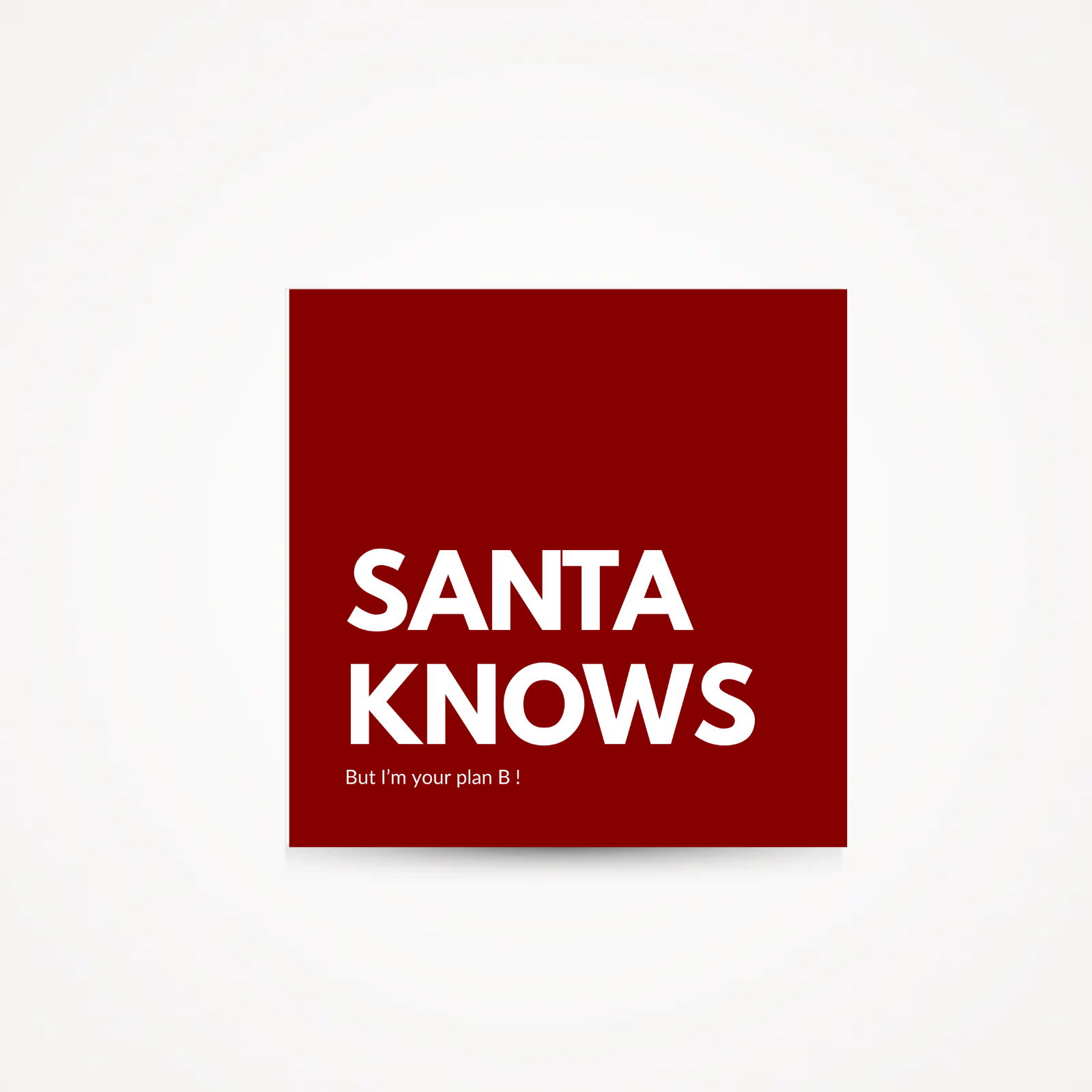 Carte de Noël · Santa Knows (Red vibe)